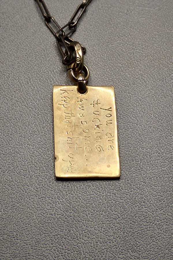 QUOTE DOG TAG NECKLACE