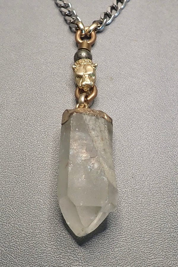 ROCK CRYSTAL LION NECKLACE