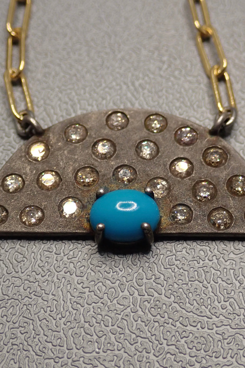TURQUOISE & DIAMONDS PENDANT
