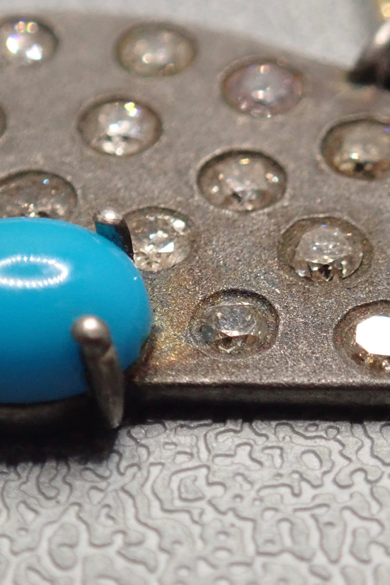 TURQUOISE & DIAMONDS PENDANT