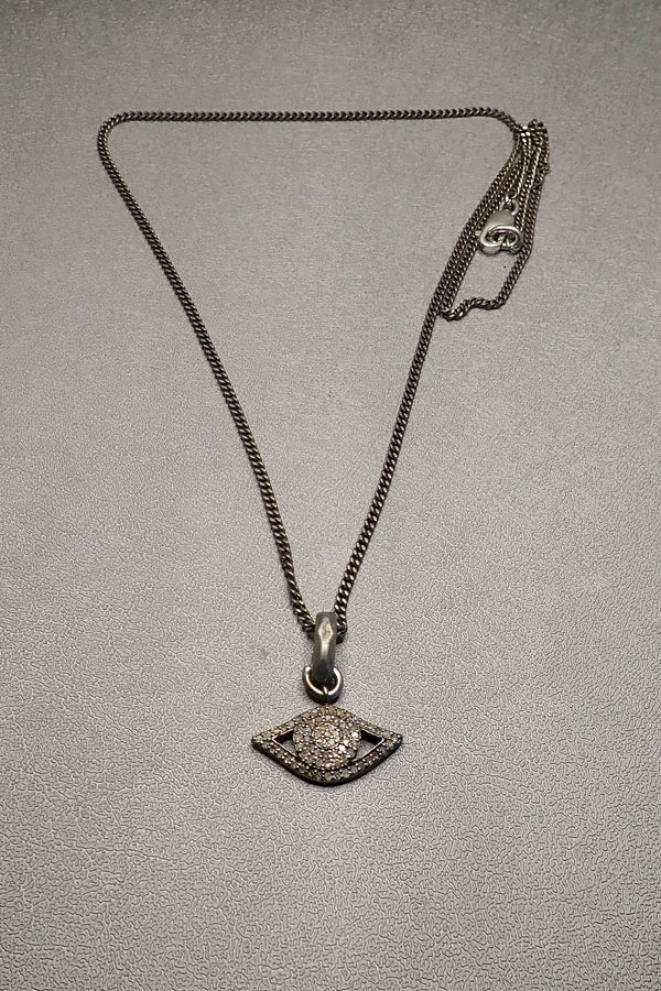 DIAMOND EVIL EYE PENDANT
