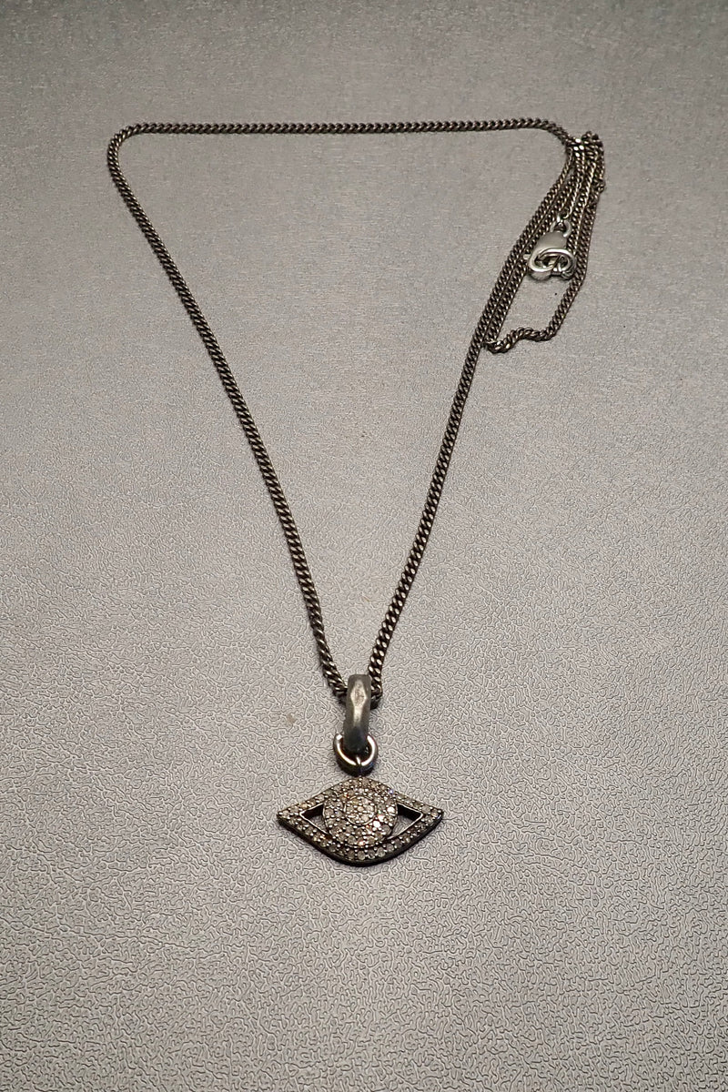 DIAMOND EVIL EYE PENDANT