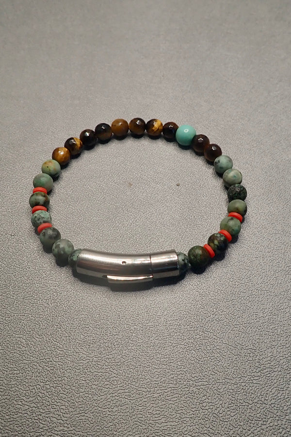 TIGER EYES & TURQUOISE BRACELET