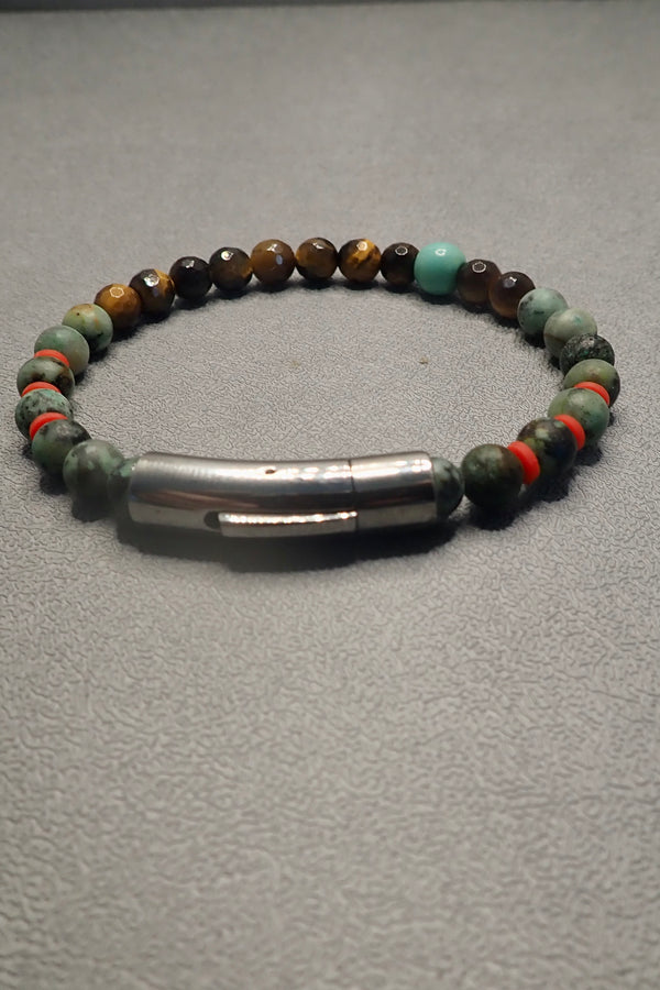 TIGER EYES & TURQUOISE BRACELET