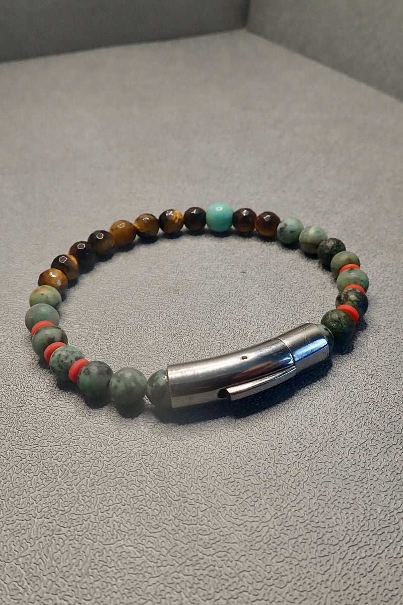 TIGER EYES & TURQUOISE BRACELET