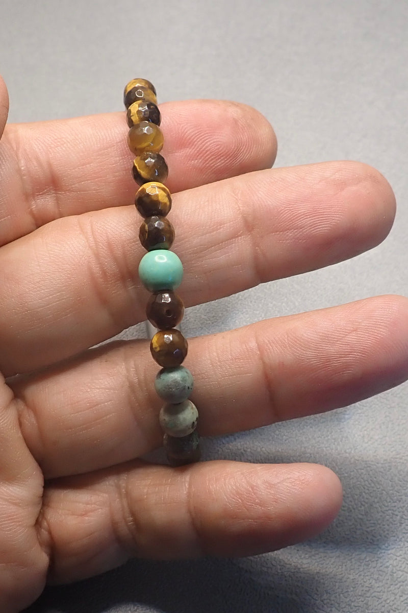 TIGER EYES & TURQUOISE BRACELET