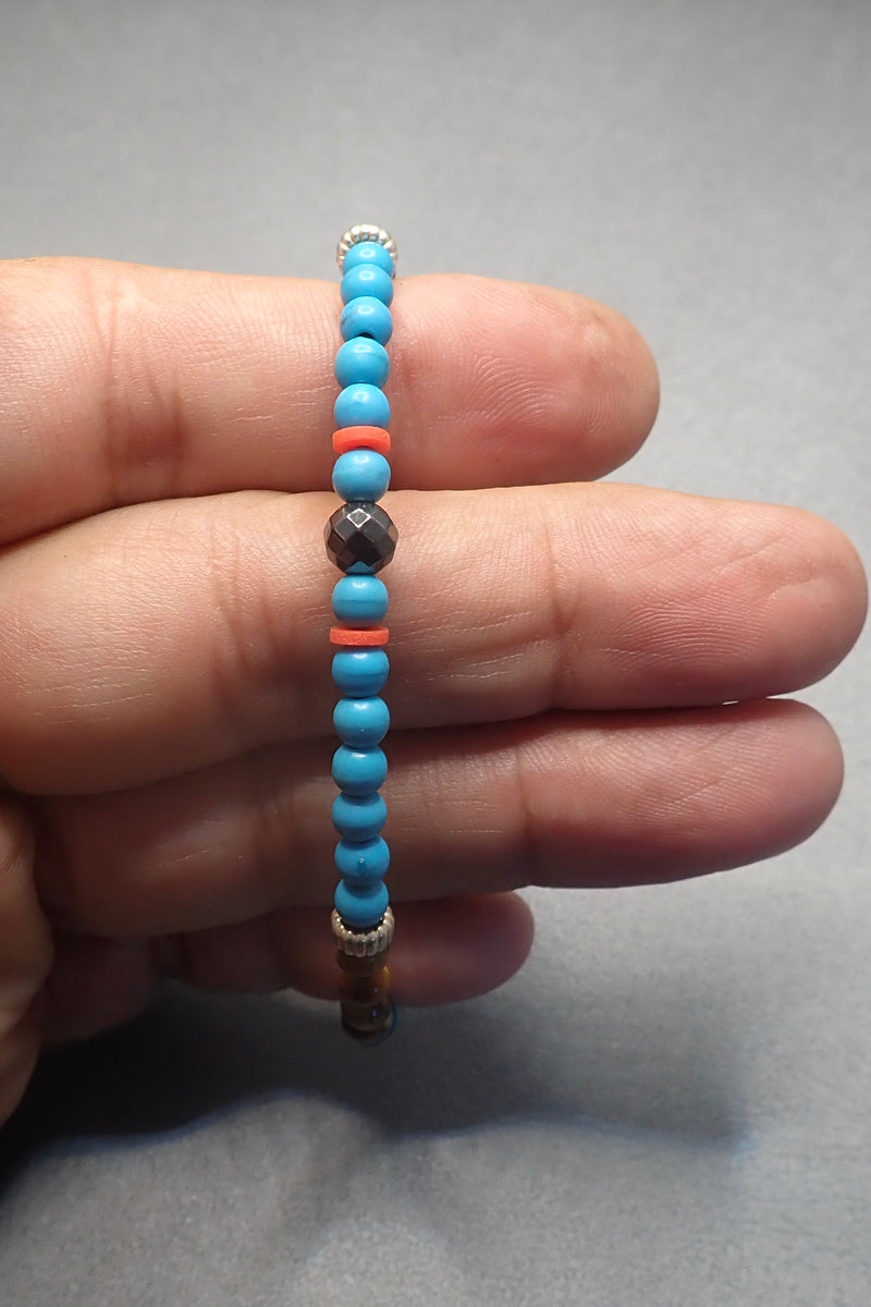 TURQUOISE/TIGER EYES BRACELET