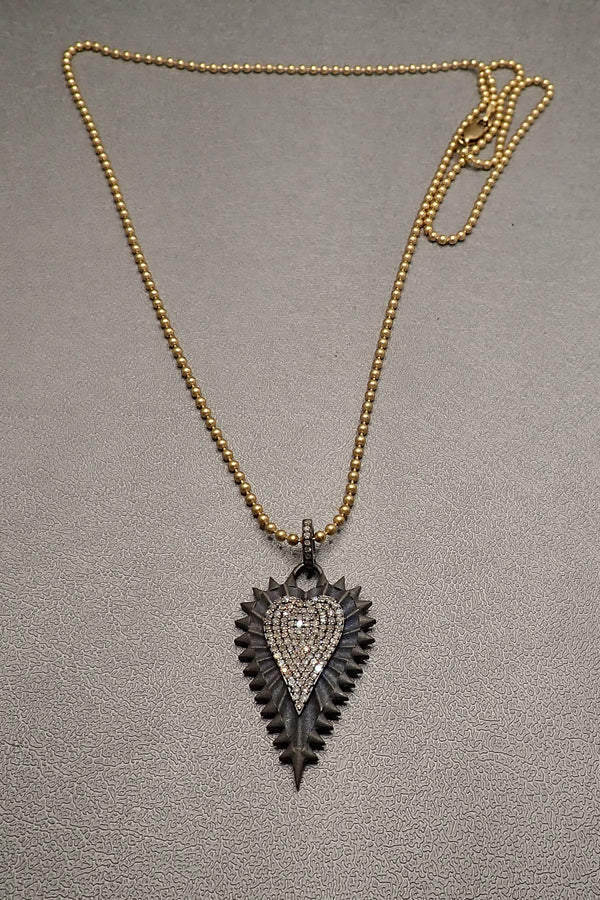 BRAVE DIAMOND HEART PENDANT