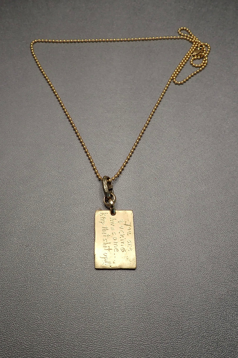 QUOTE DOG TAG NECKLACE