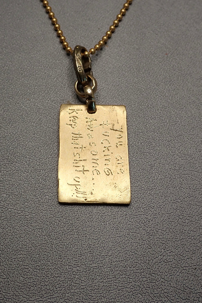 QUOTE DOG TAG NECKLACE