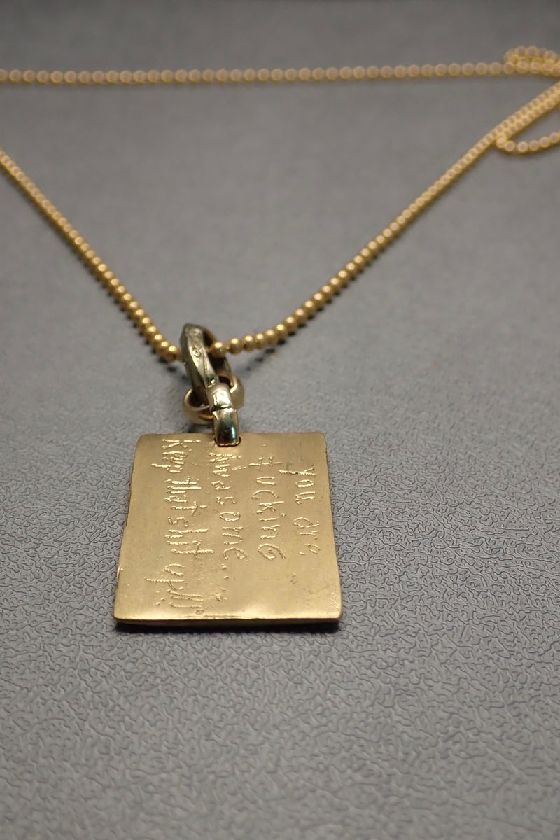QUOTE DOG TAG NECKLACE