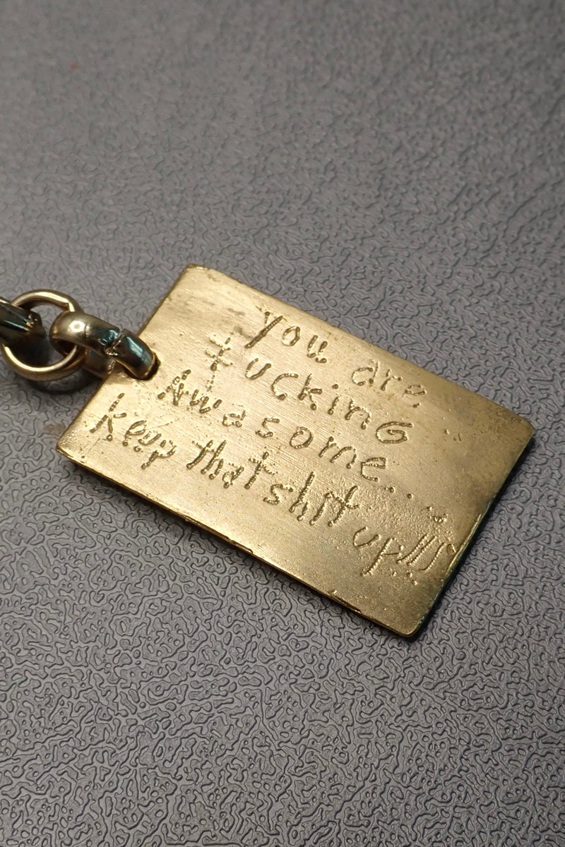 QUOTE DOG TAG NECKLACE