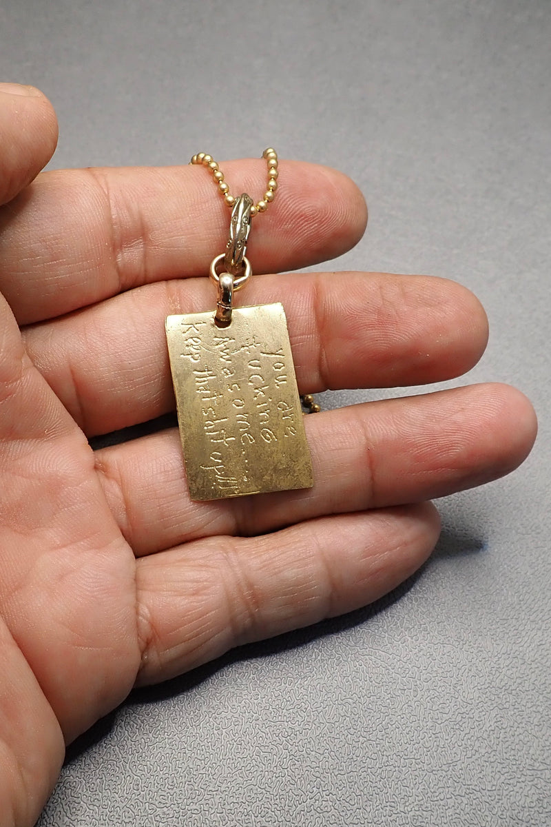 QUOTE DOG TAG NECKLACE