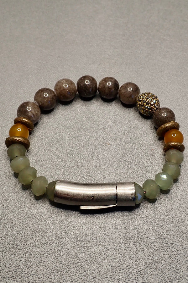 AGATES  & CRYSTALS BRACELET