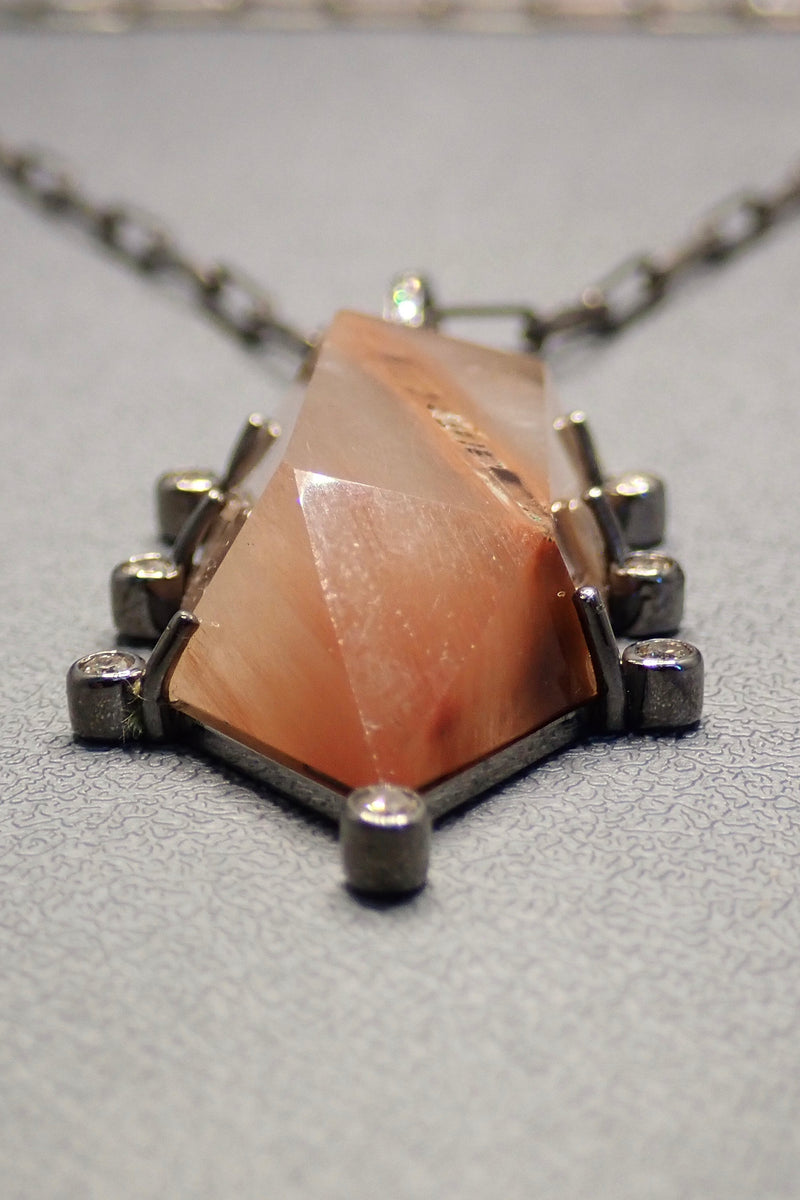 ORANGE RUTILATED QUARTZ NECKLACE
