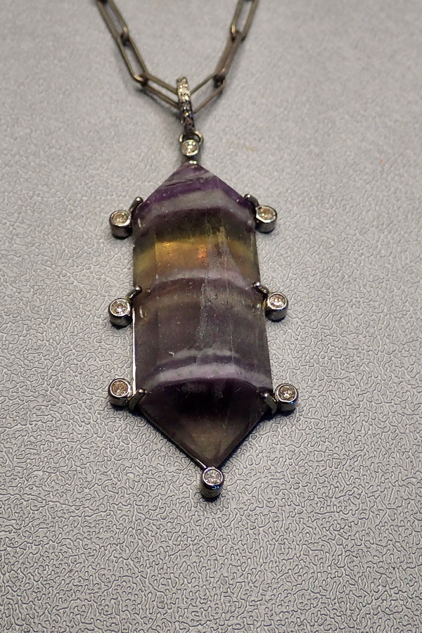 AMETHYST & DIAMONDS NECKLACE