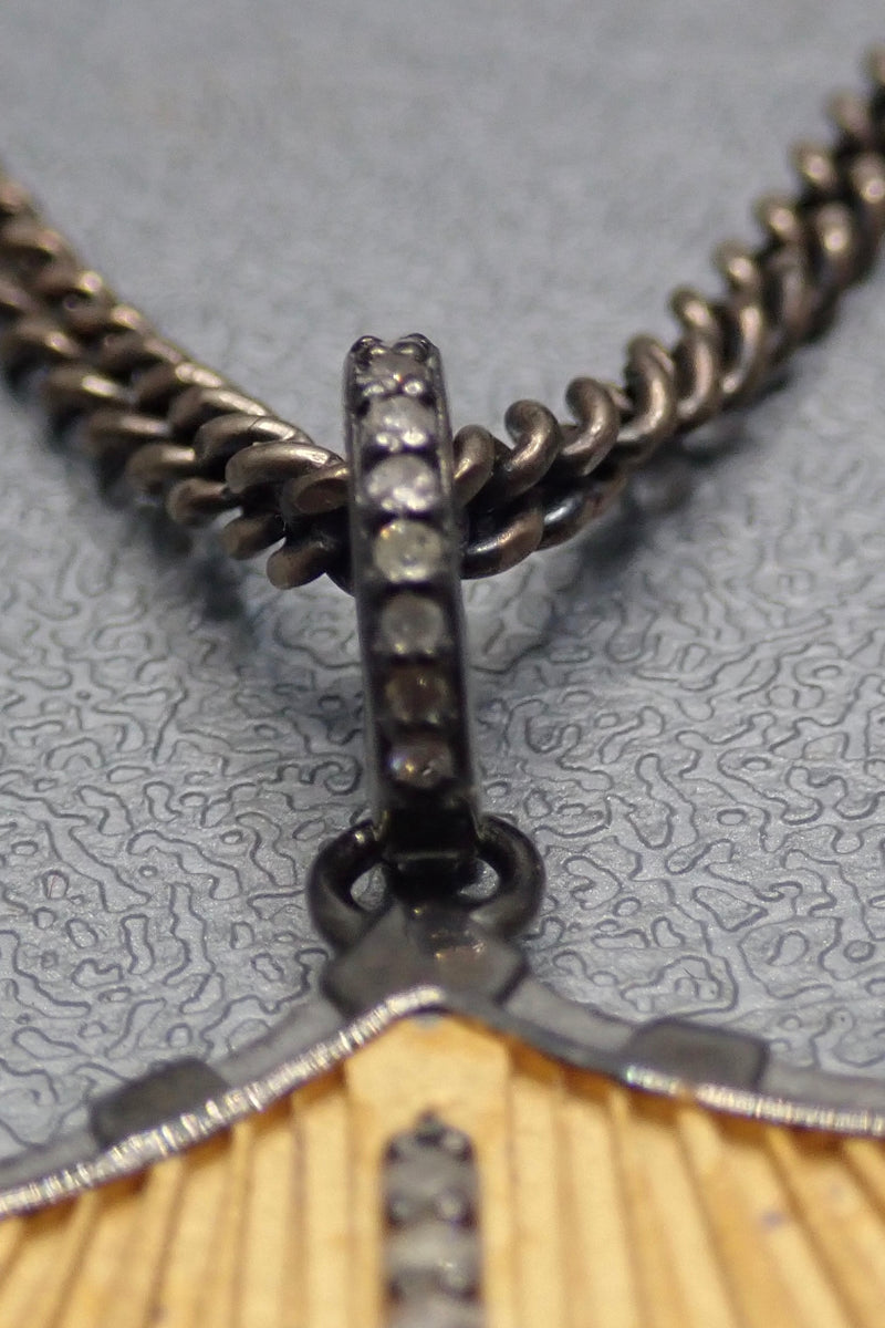 DIAMOND CROSS SHIELD NECKLACE