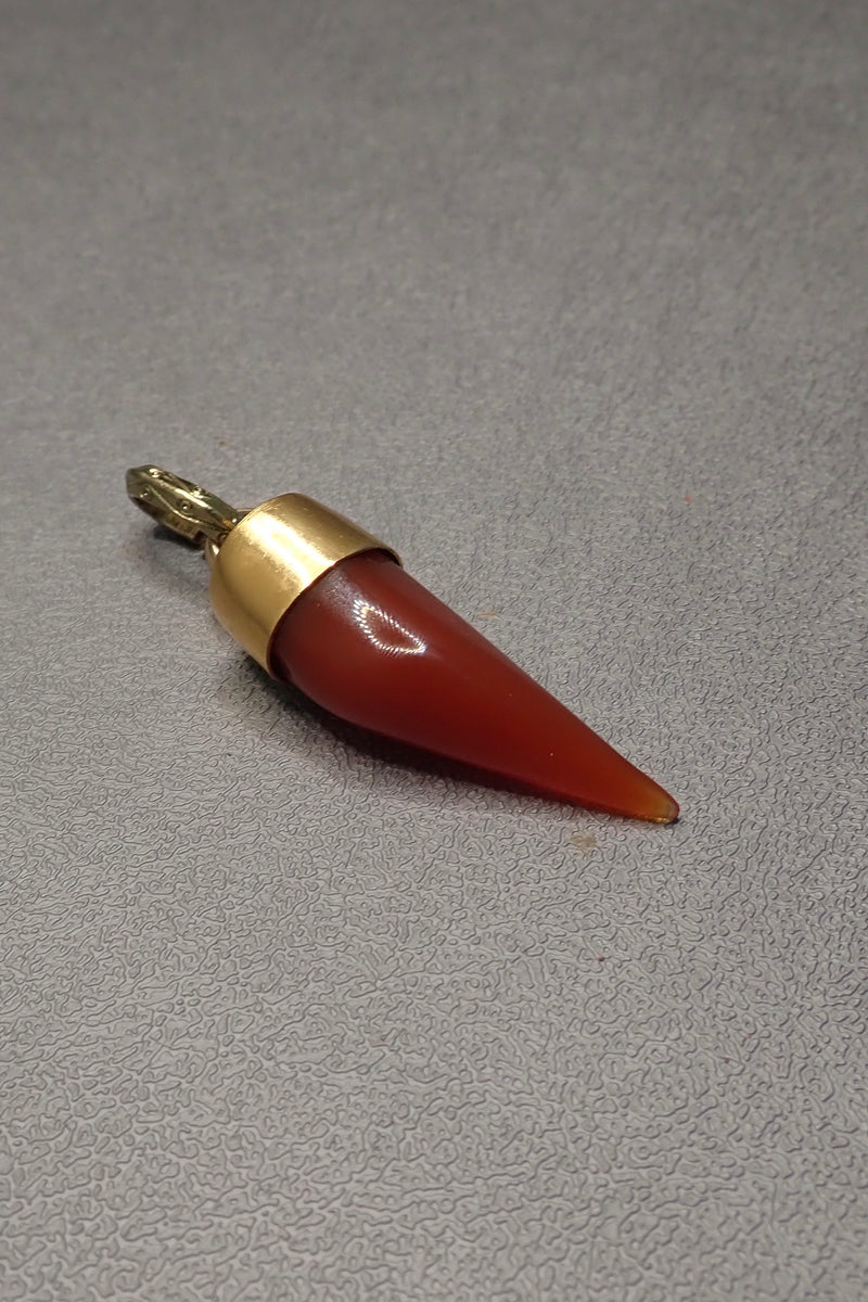 CARNELIAN HORN PROTECTOR PENDANT