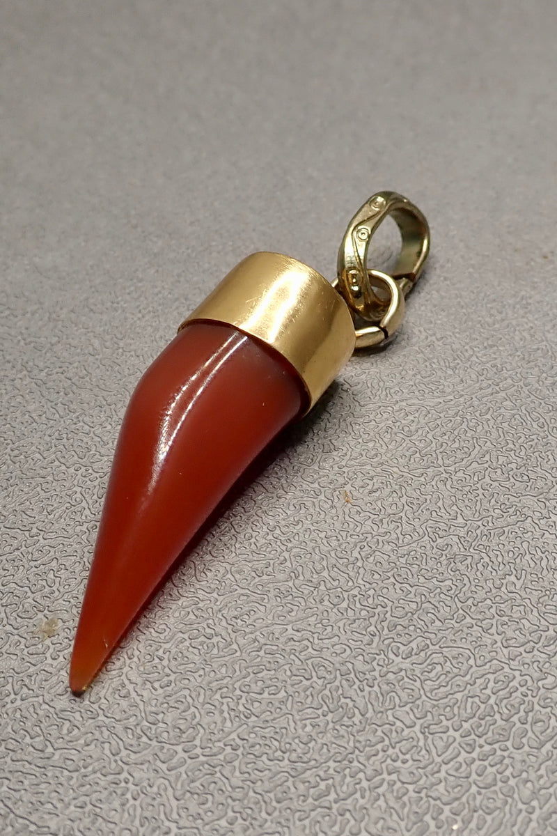 CARNELIAN HORN PROTECTOR PENDANT