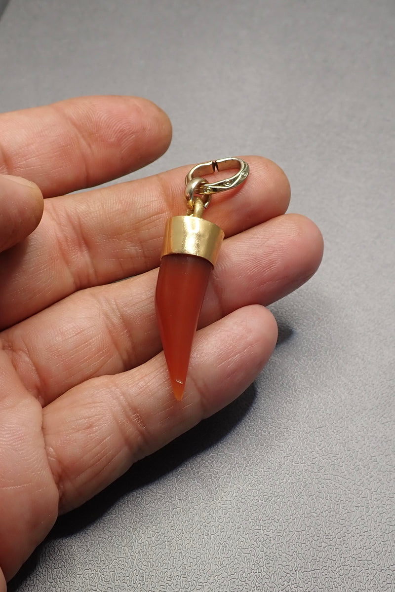 CARNELIAN HORN PROTECTOR PENDANT