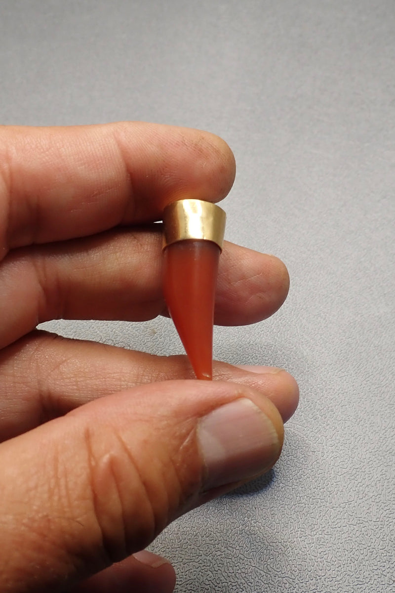 CARNELIAN HORN PROTECTOR PENDANT