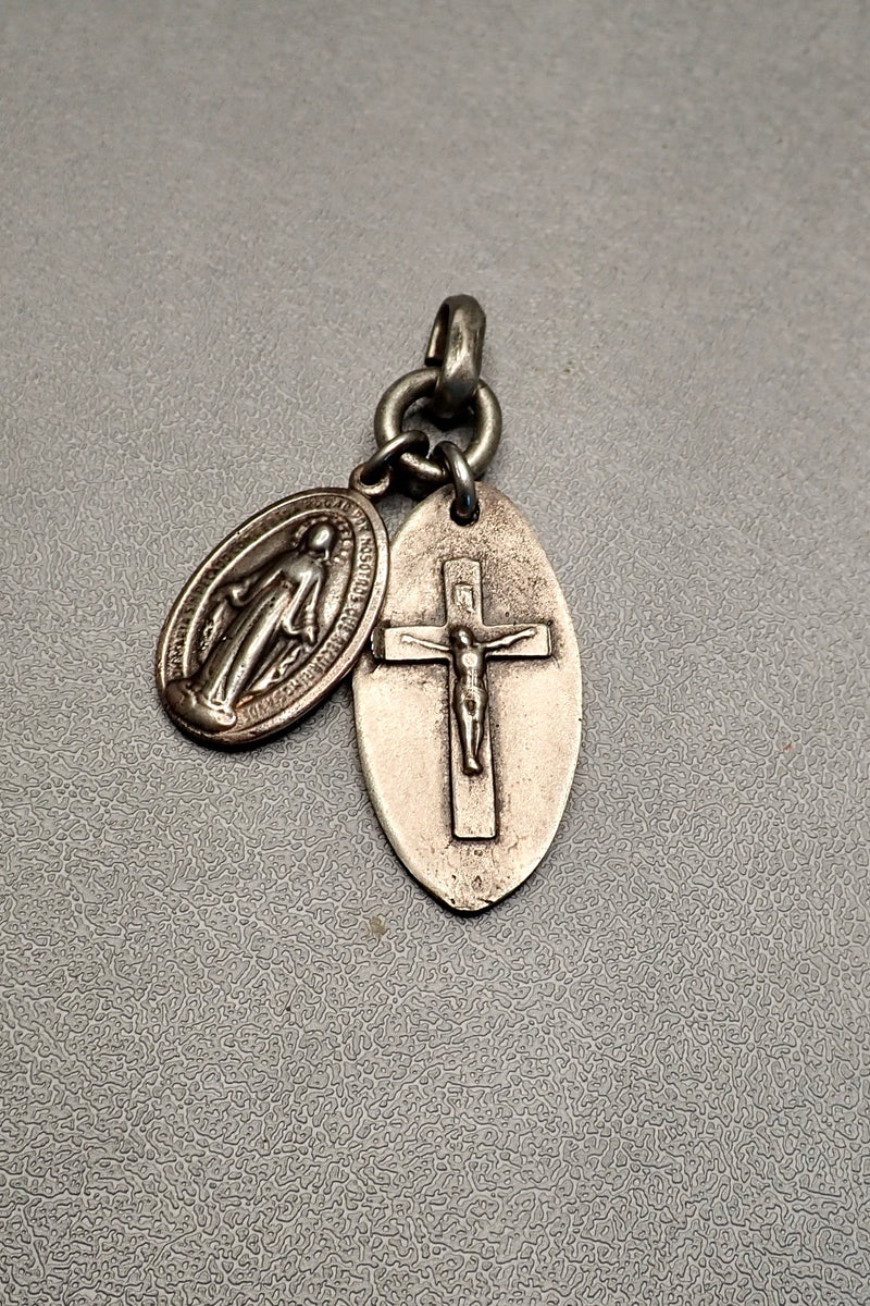 OVAL CROSS TAG & MEDAL PENDANT