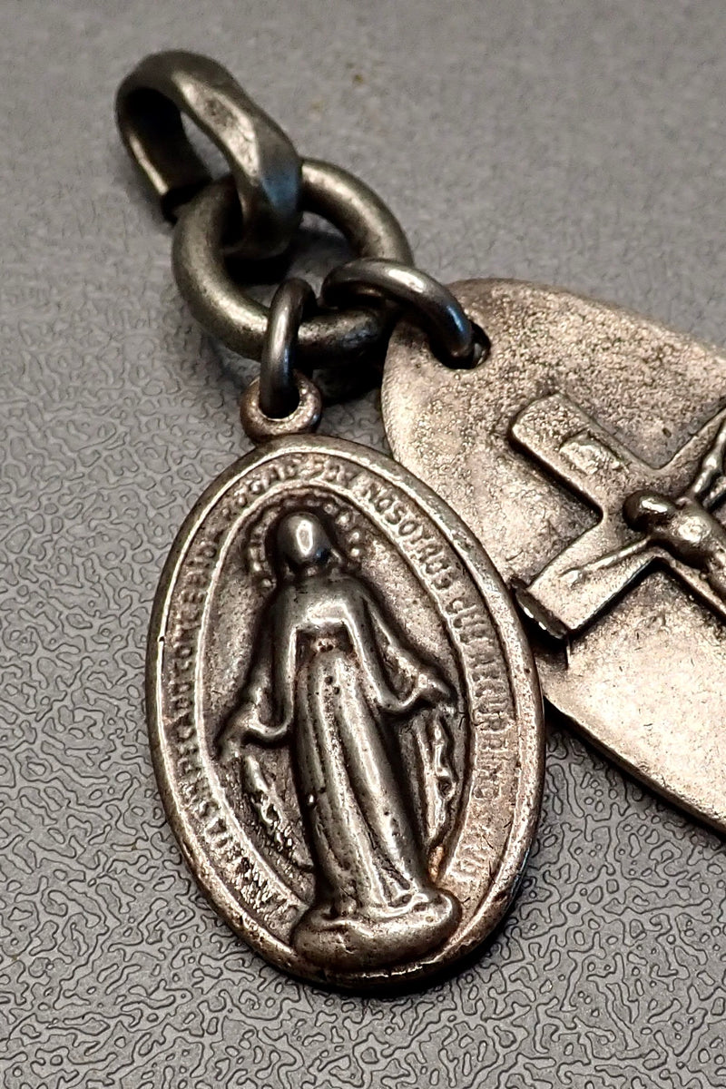 OVAL CROSS TAG & MEDAL PENDANT
