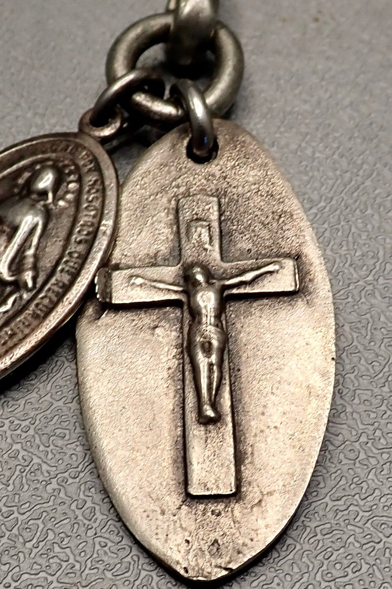OVAL CROSS TAG & MEDAL PENDANT