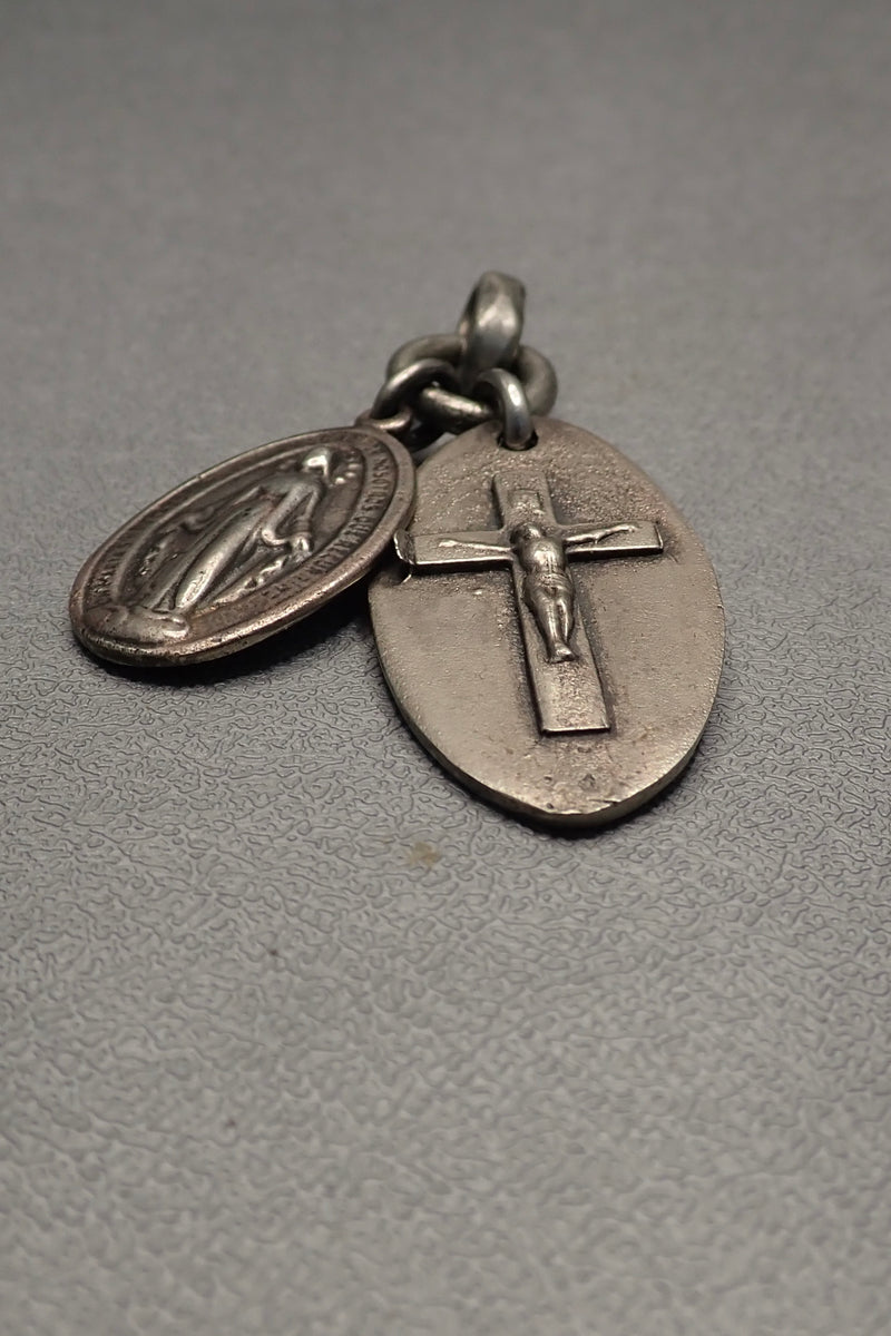 OVAL CROSS TAG & MEDAL PENDANT