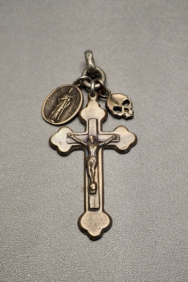 ANTIQUE CROSS & MEDALS PENDANT