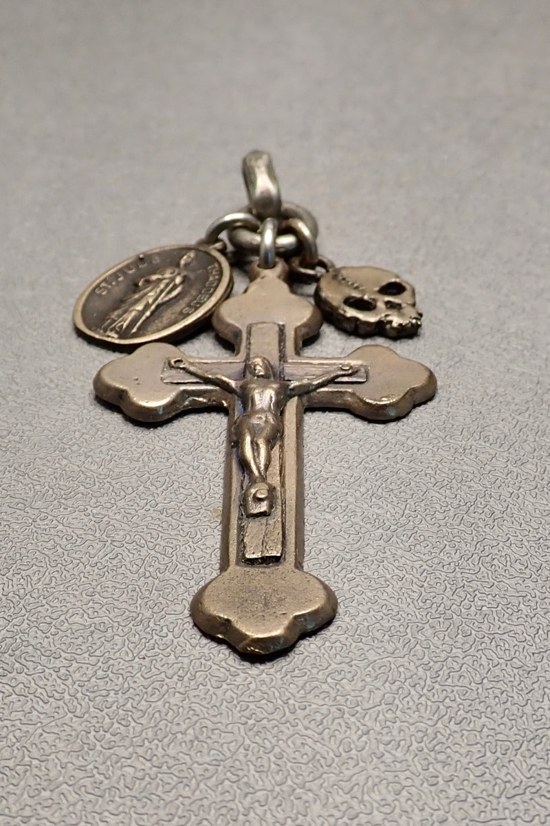 ANTIQUE CROSS & MEDALS PENDANT