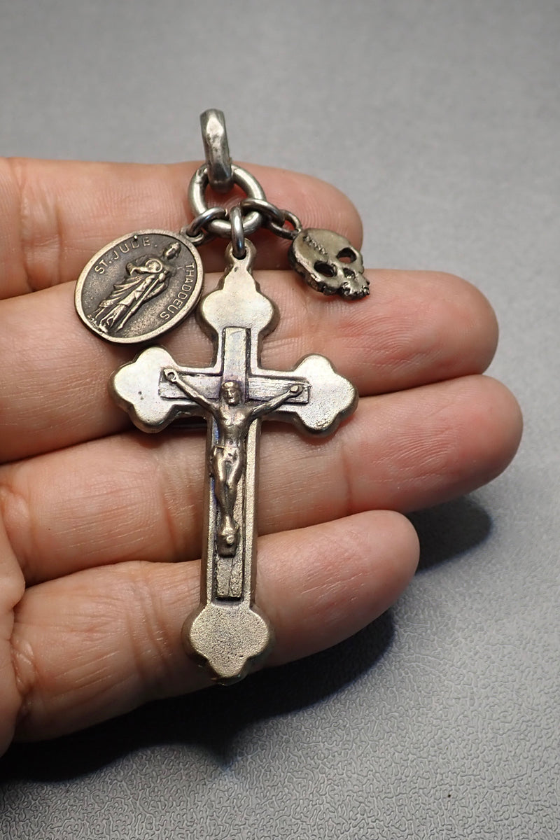 ANTIQUE CROSS & MEDALS PENDANT