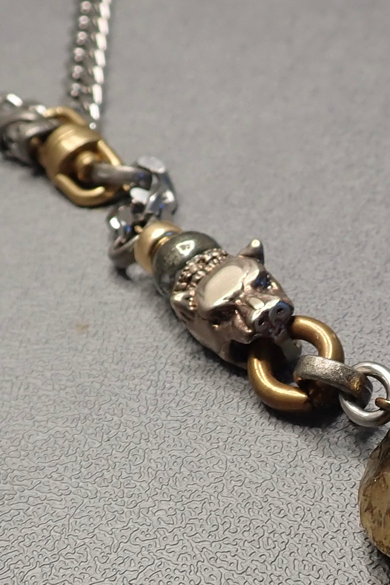 ROCK CRYSTAL LION NECKLACE