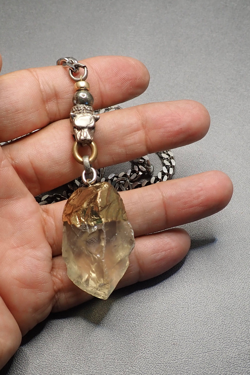 ROCK CRYSTAL LION NECKLACE