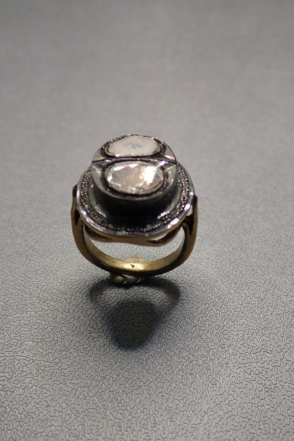 DOUBLE RAW DIAMOND RING