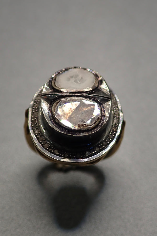 DOUBLE RAW DIAMOND RING