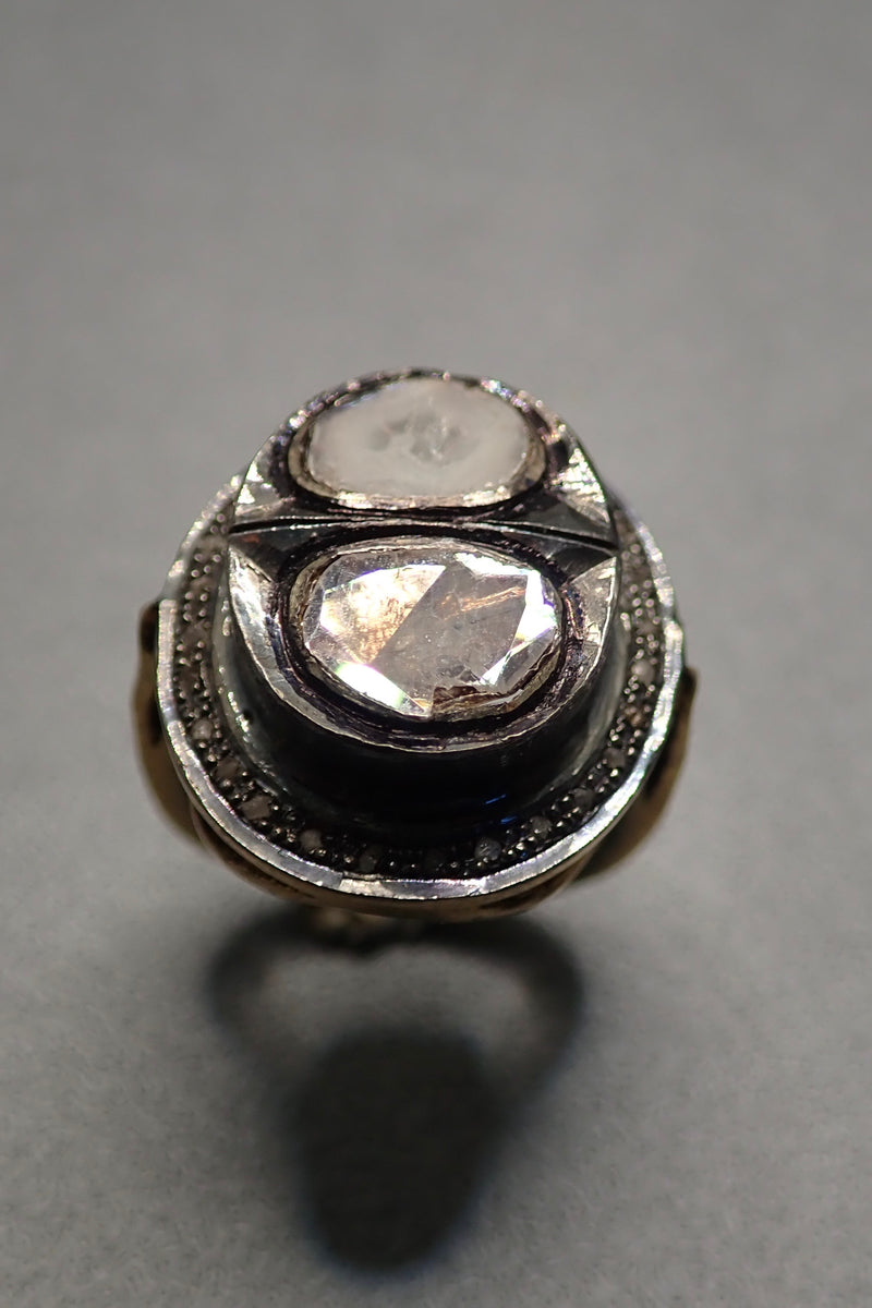 DOUBLE RAW DIAMOND RING