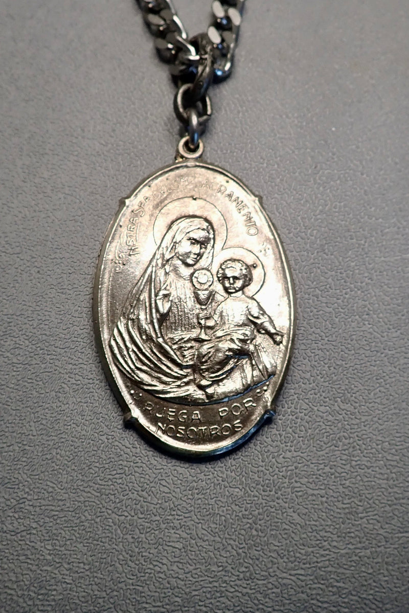 BIG MIRACULOUS VIRGEN PENDANT