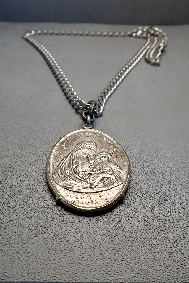 BIG MIRACULOUS VIRGEN PENDANT