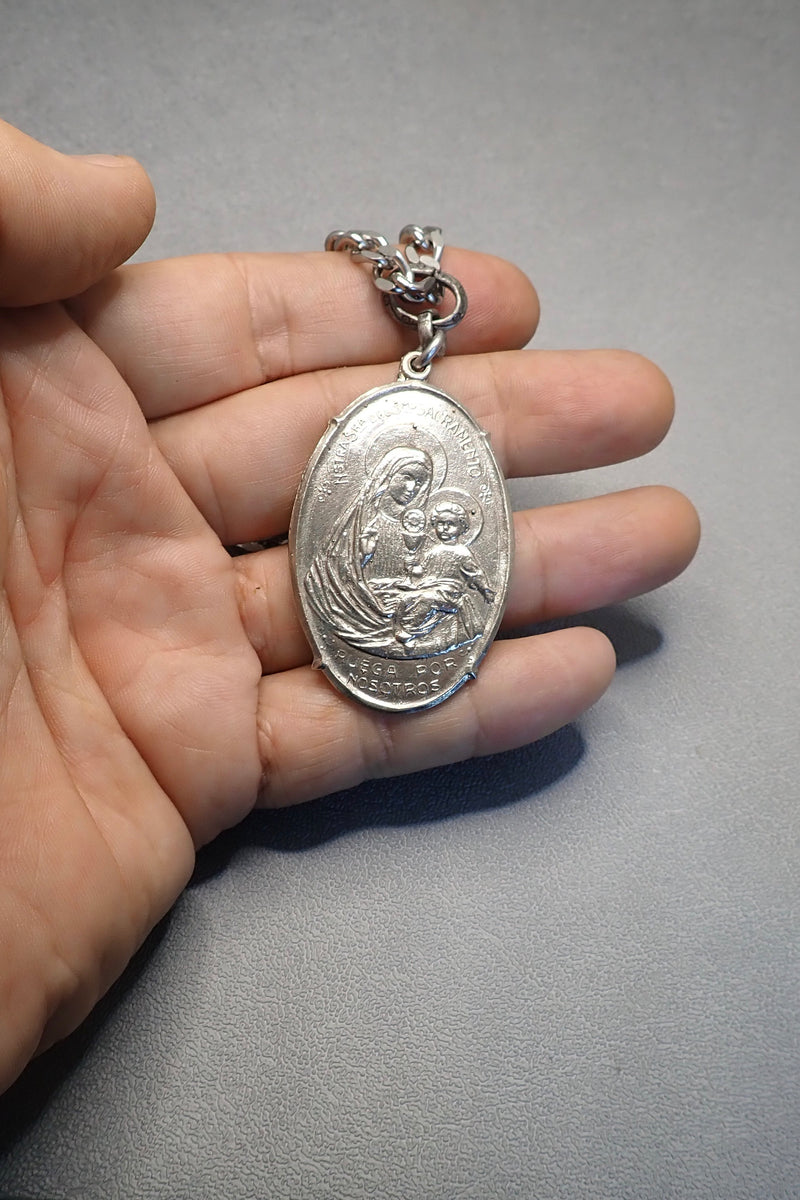 BIG MIRACULOUS VIRGEN PENDANT