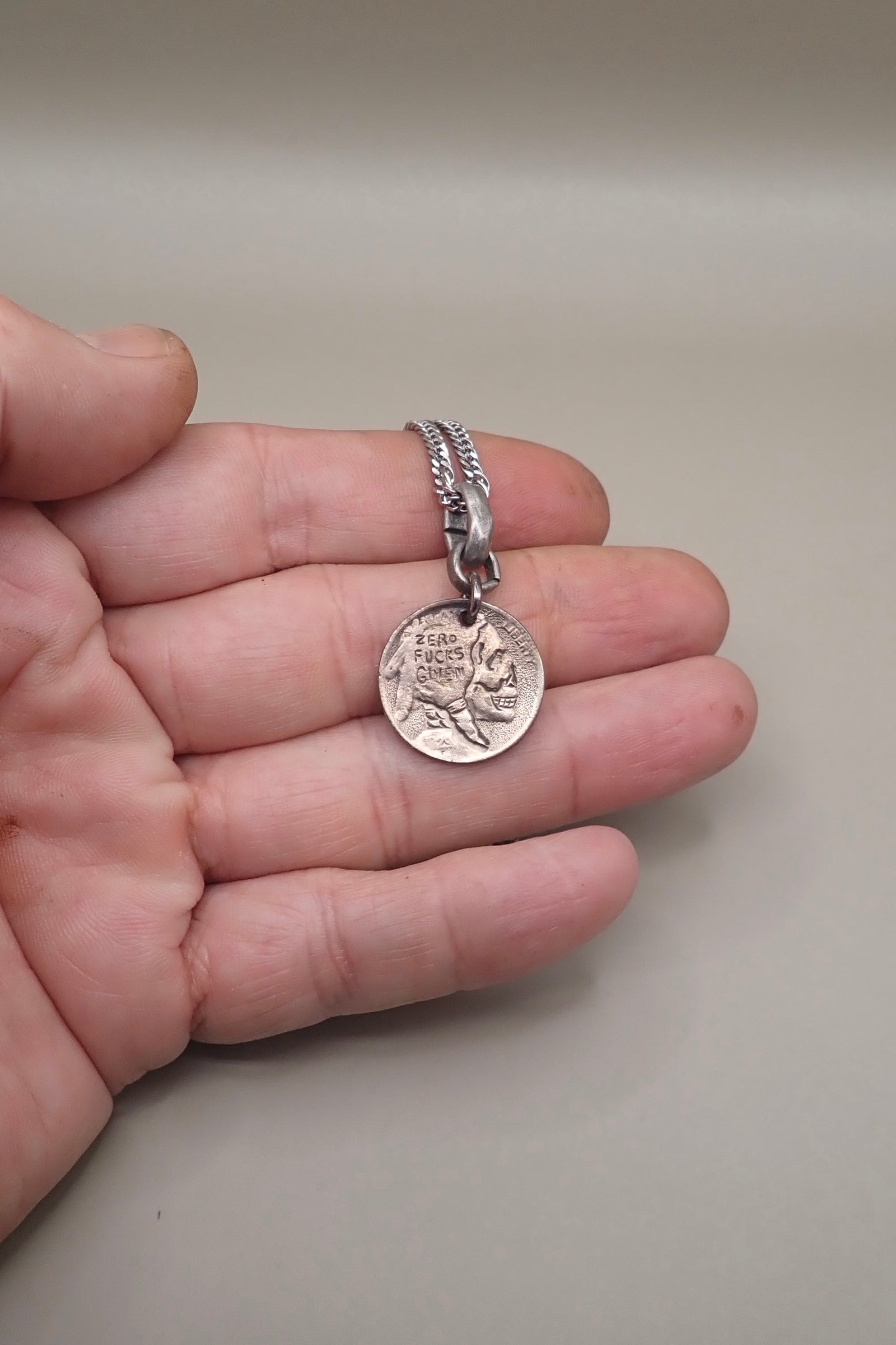 INDIAN HEAD CARVED SKULL NECKLACE – Dirty Hands Jewelry