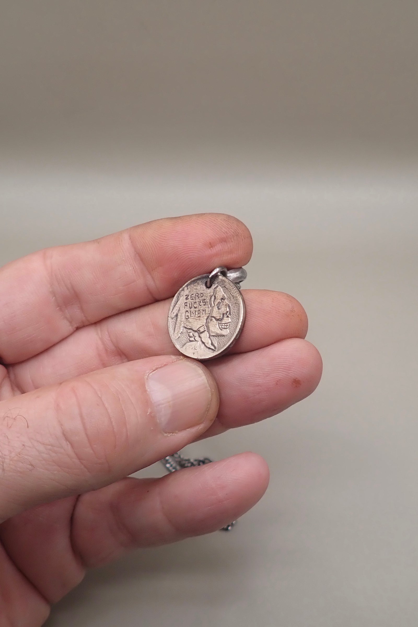 INDIAN HEAD CARVED SKULL NECKLACE – Dirty Hands Jewelry