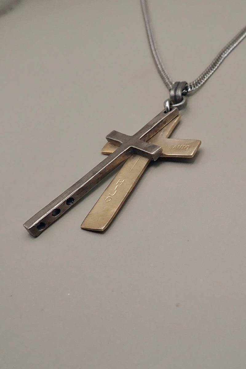 DOUBLE CROSS NECKLACE II – Dirty Hands Jewelry