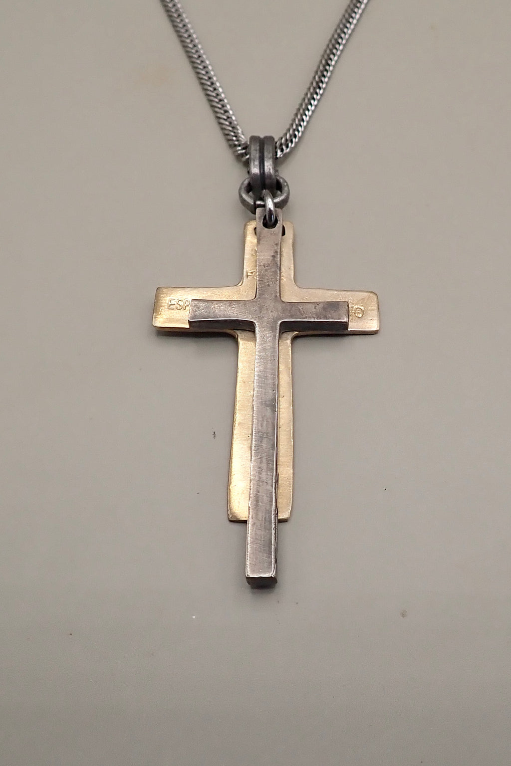 DOUBLE CROSS NECKLACE II – Dirty Hands Jewelry