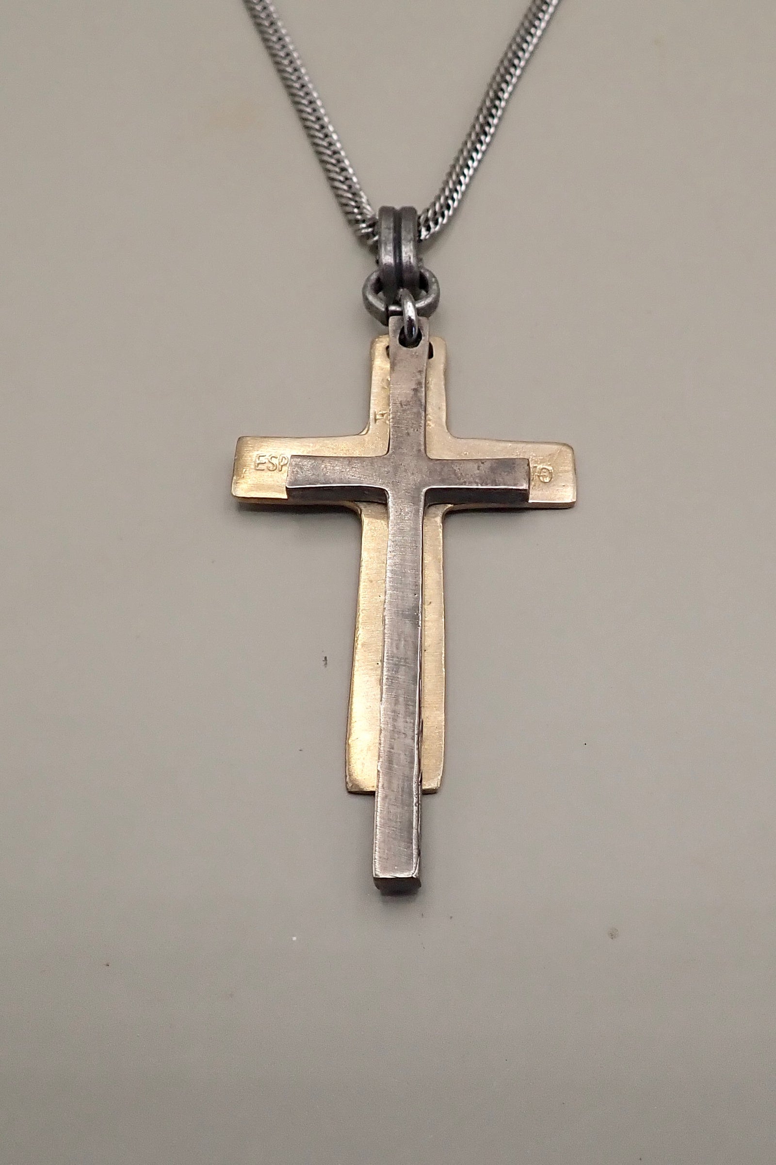 DOUBLE CROSS NECKLACE II – Dirty Hands Jewelry