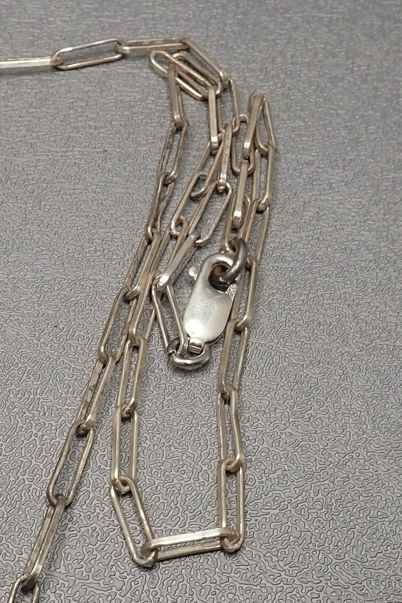 SILVER PAPER CLIP LINKS CHAIN