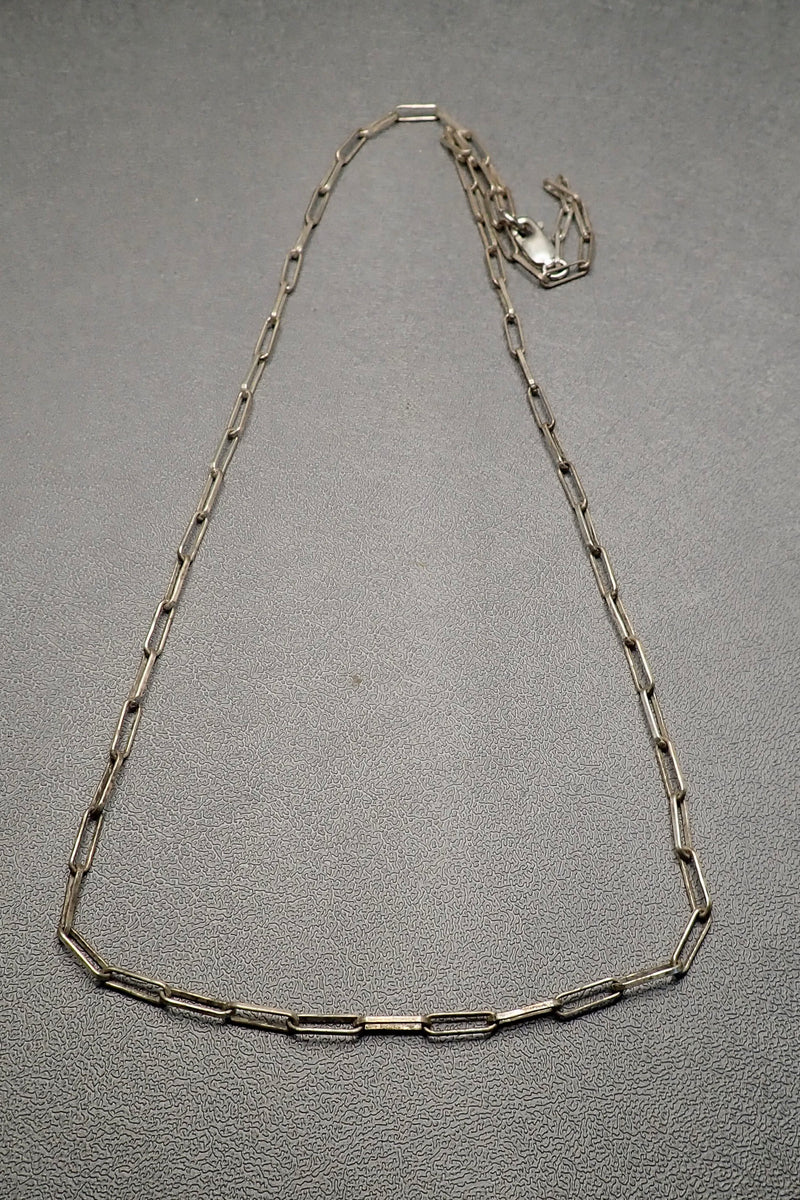 SILVER PAPER CLIP LINKS CHAIN