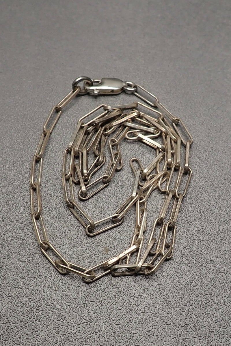 SILVER PAPER CLIP LINKS CHAIN