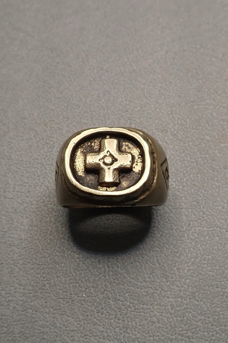 BRONZE CROSS RING