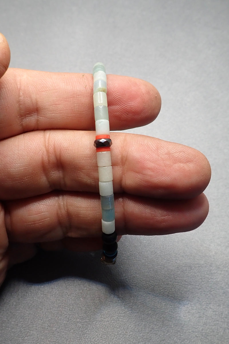 AMAZONITE & BLACK ONYX  BRACELET